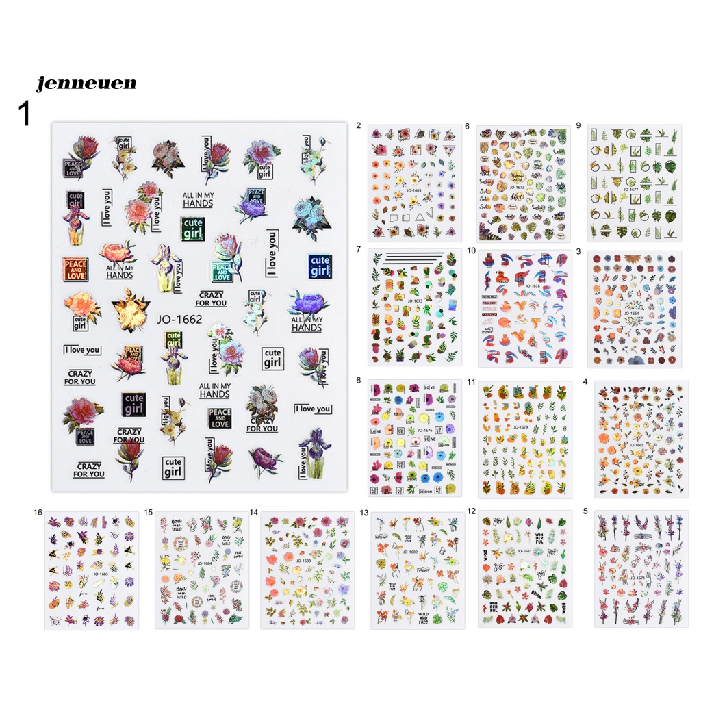 Miếng Dán Trang Trí Móng Tay Họa Tiết Tinh Tế Dễ Dàng Tẩy Rửa