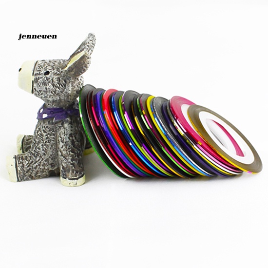 Set 30 Cuộn Băng Keo Nhiều Màu Sắc Dùng Trang Trí Móng Tay Nghệ Thuật DIY