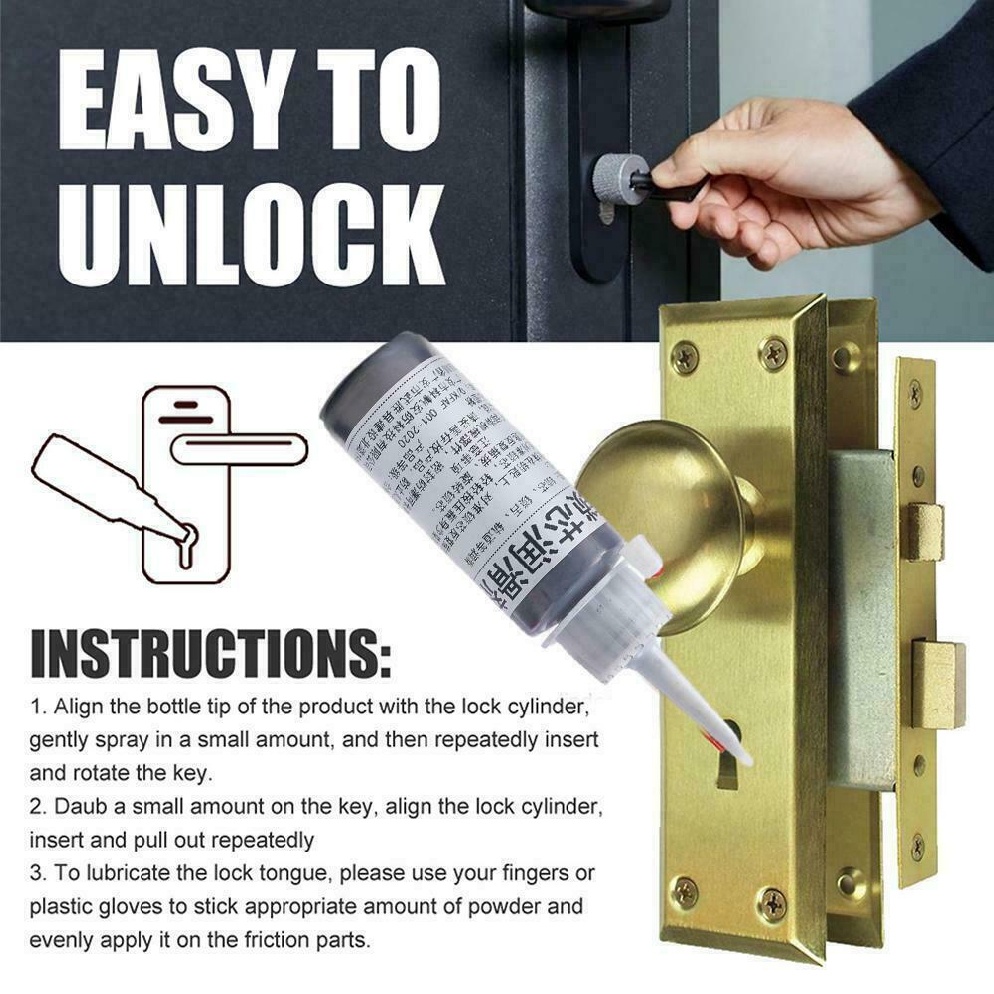 Graphite Fine Powder Lubricant for Lock Locksmith Cylinder Car Padlock Rand Tool