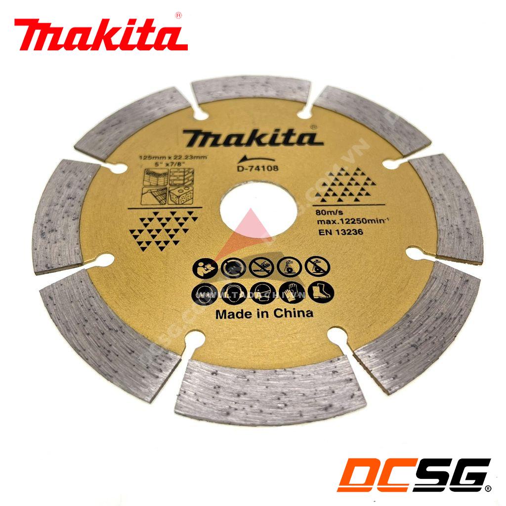 Đĩa cắt kim cương cho bê tông/ tường gạch 125x22.23/20mm Makita D-74108 | DCSG