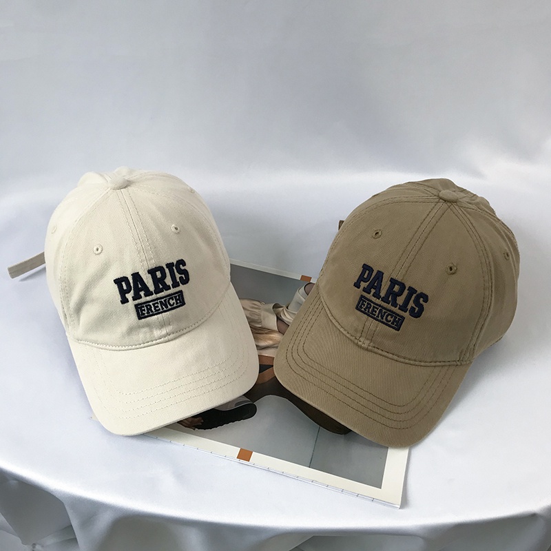 Mũ Lưỡi Trai Chất Liệu Cotton Mềm Màu Trơn Thời Trang Xuân Thu Phong Cách paris Hàn Quốc Cho Nam Và Nữ