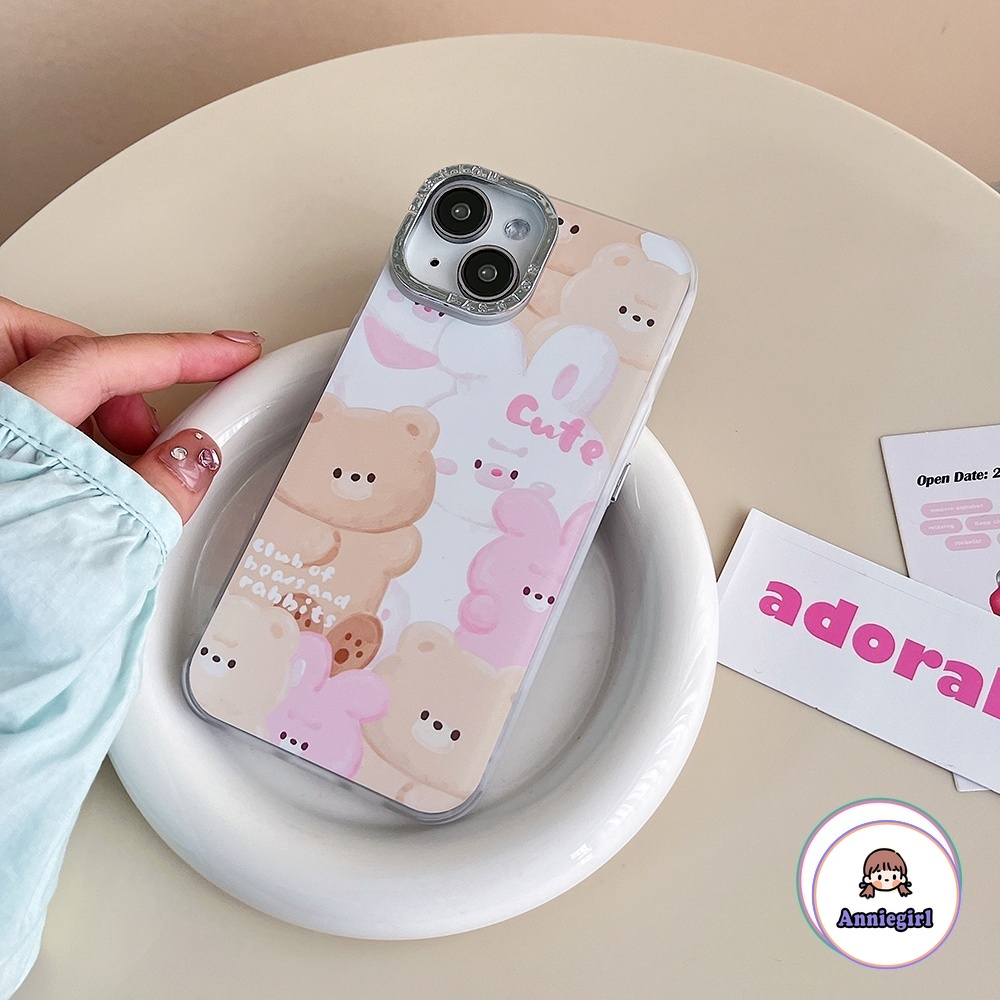 Ốp Điện Thoại Hình Thỏ Nhiều Màu Dễ Thương Cho iPhone 14 Pro 13 12 / 12pro 11 Pro Max XR XS 7 8Plus