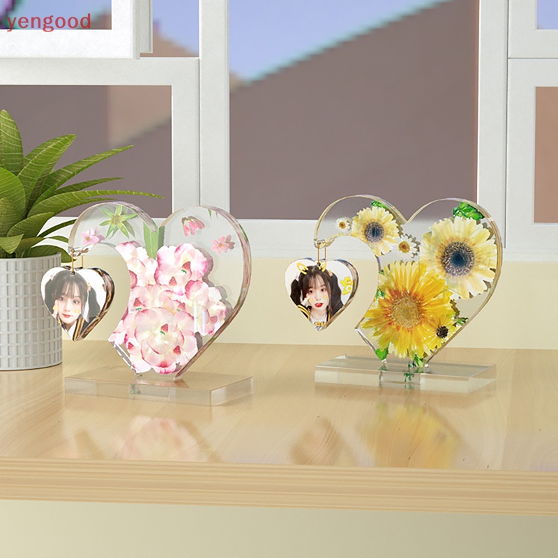 Khuôn Silicone Hình Trái Tim Làm Khung Ảnh Lớn DIY Epoxy Resin