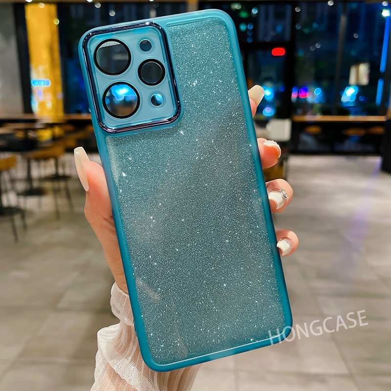 Ốp Điện Thoại Silicon Mềm Phối Bột Kim Tuyến Có Miếng Dán lens Cho Xiaomi Redmi Note 12 pro Plus 12s 4G 5G Redmi 12 4G 2023