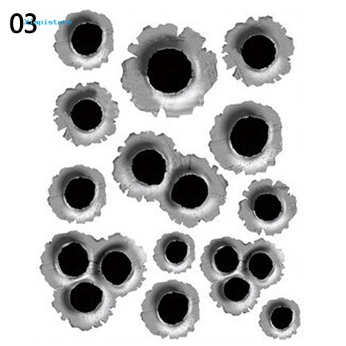 Sticker 3D Hình Lỗ Chụp Xe Hơi / Mũ Bảo Hiểm Vui Nhộn Chống Thấm Nước