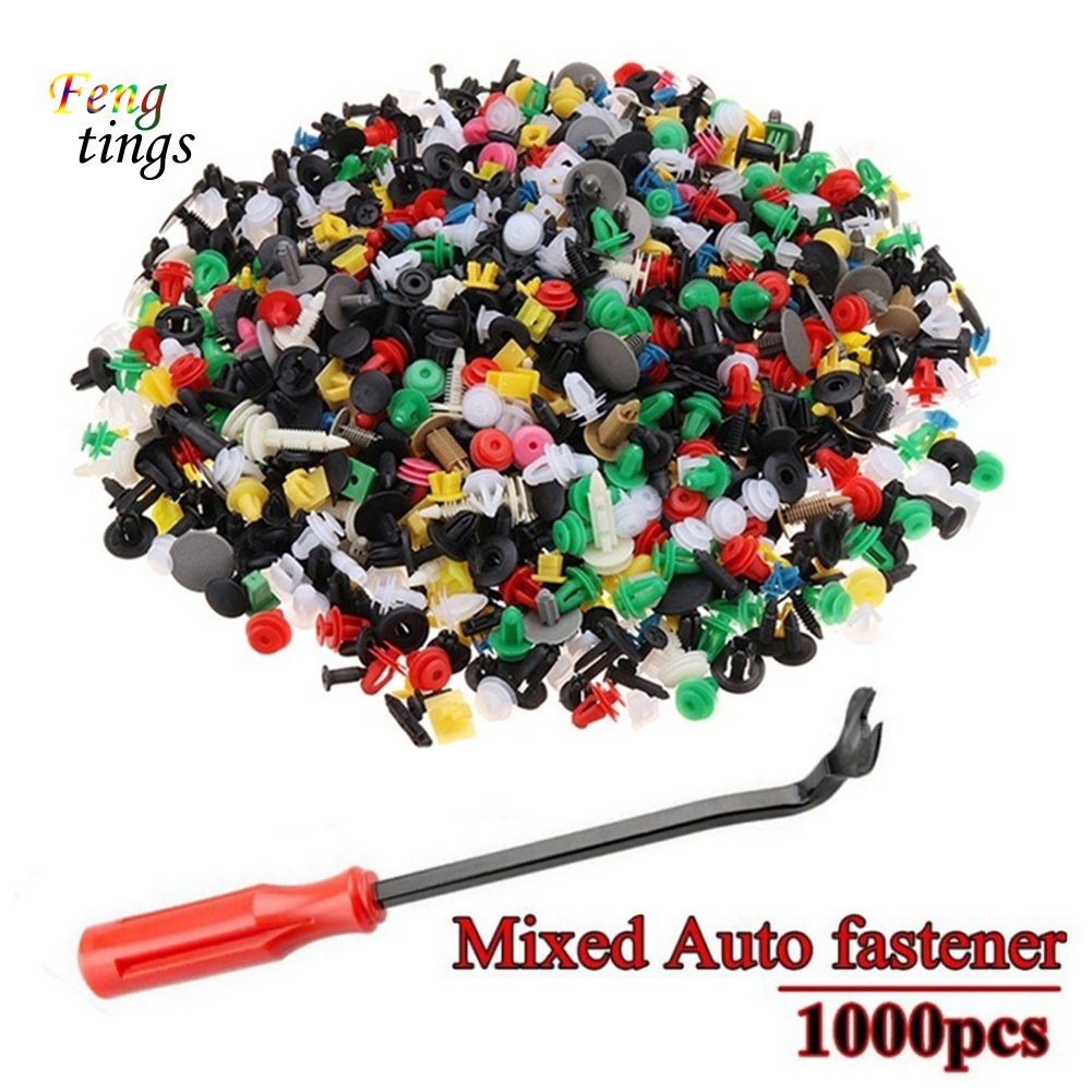 Set 1000 Đinh Tán Nhựa Phụ Tùng Cho Xe Ô Tô Kèm Chìa Vít