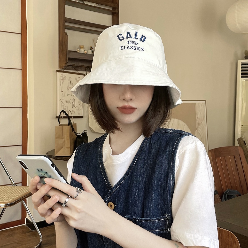 Mũ Bucket In Chữ Phong Cách Hàn Quốc Xinh Xắn Cho Nữ
