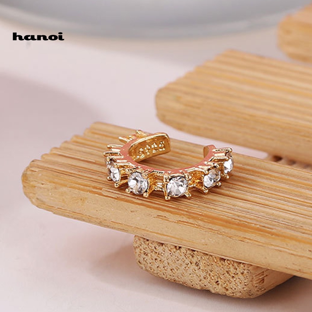 1 Khuyên Kẹp Vành Tai Đính Đá Thời Trang Nữ