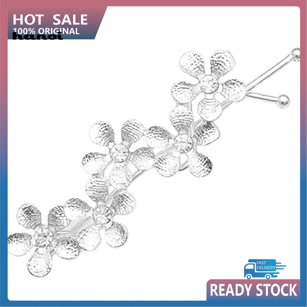 Kẹp Tóc Hoa Đính Đá Lấp Lánh Thời Trang Cho Nữ