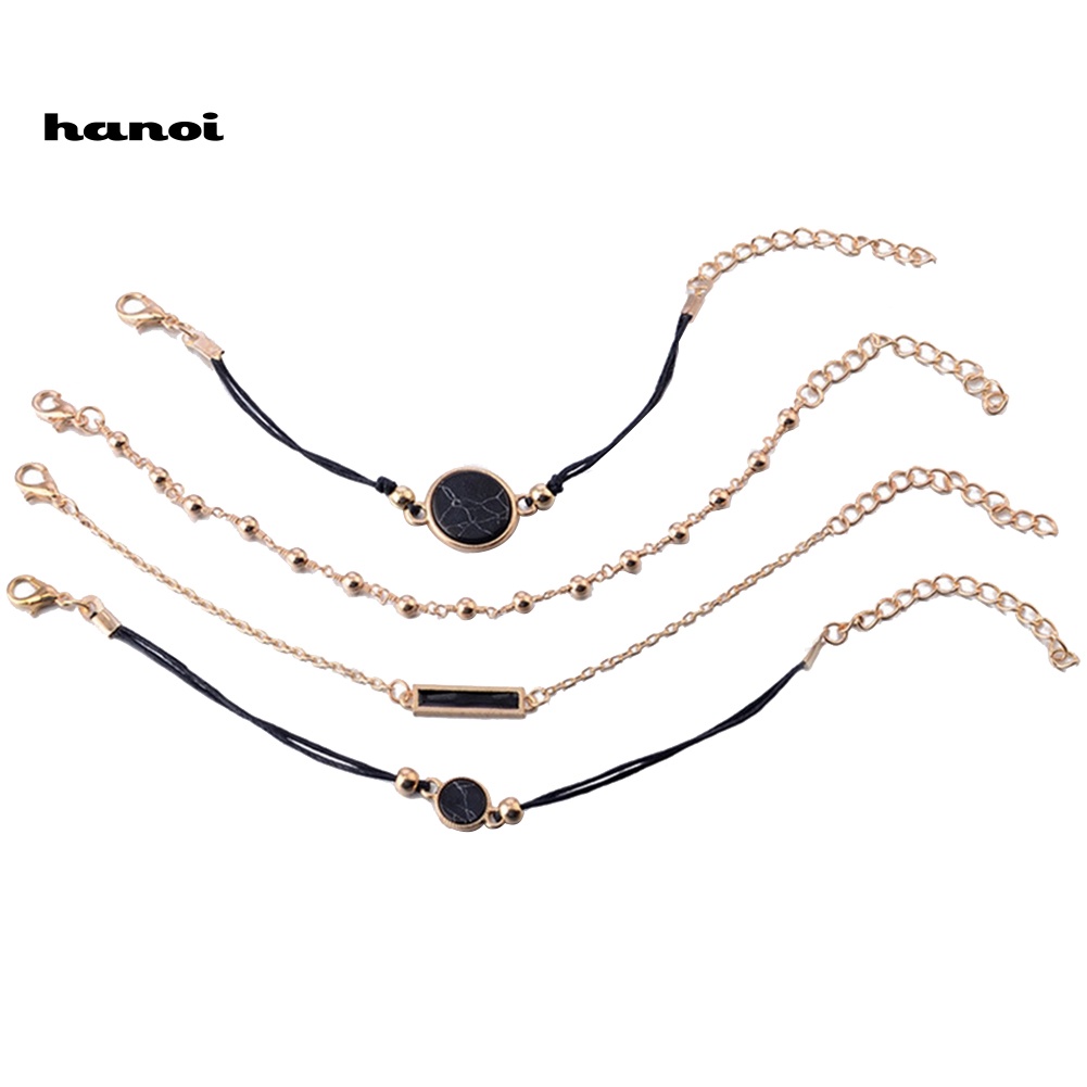 Set 4 Vòng Đeo Tay Phong Cách Bohemian Xinh Xắn Dành Cho Nữ