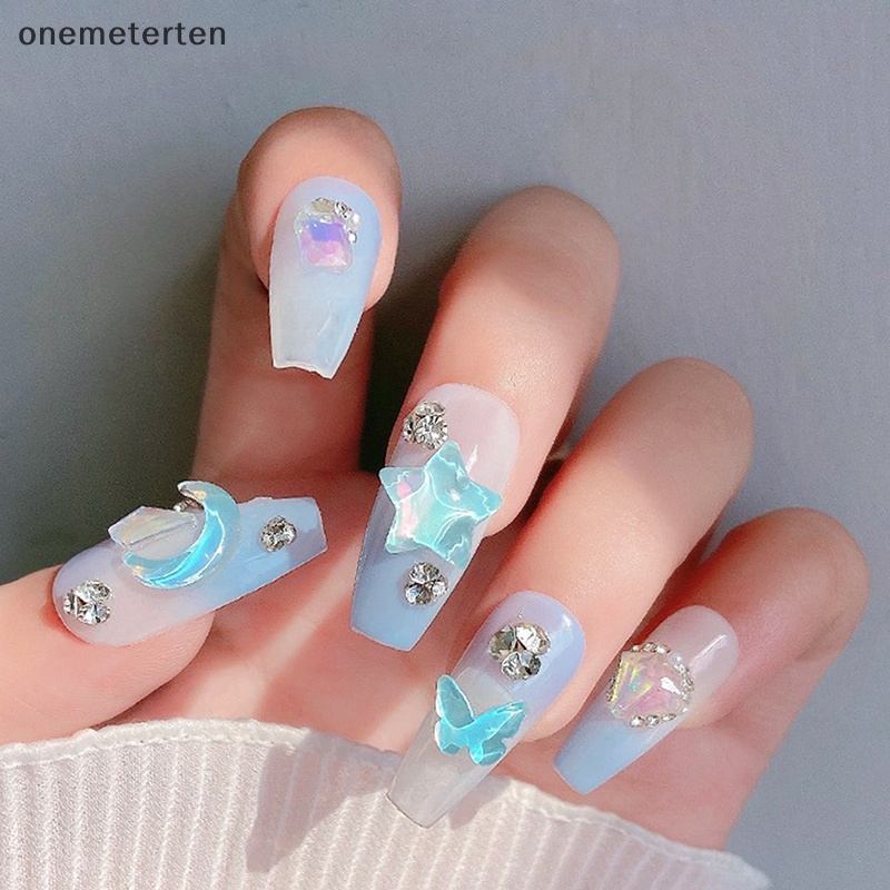 Hạt Nhựa Hình Ngôi Sao / Mặt Trăng 3d Nhiều Kích Cỡ Trang Trí Móng Tay Nghệ Thuật Diy