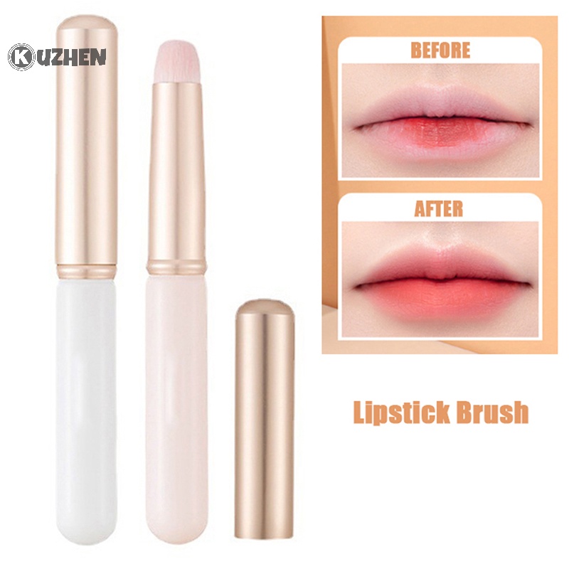Kuzhen Cọ Tô Son Môi Đầu Tròn mini Có Nắp Đậy