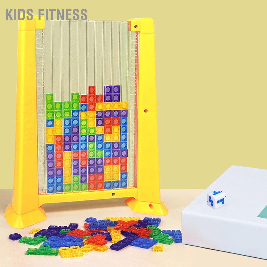 Kids Fitness Khối Nga Đồ ​​chơi giáo dục đầy màu sắc trong suốt với bảng khung nhựa