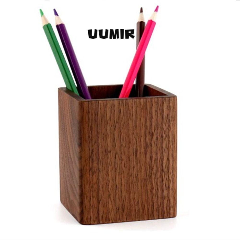 Kệ gỗ óc chó UUMIR màu đen đựng bút đa năng tiện dụng