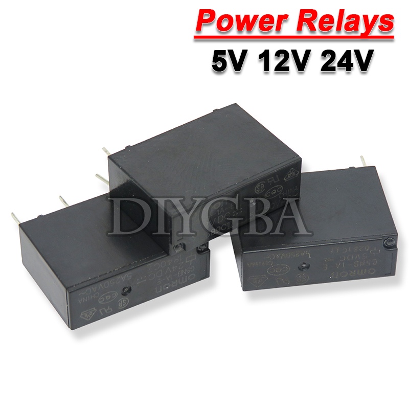 Set 5 Rơ Le 5V 12V 24V 4Pin 5A 250Vc G5NB-1A-E- 5VDC 12VDC 24VDC Chuyên Dụng