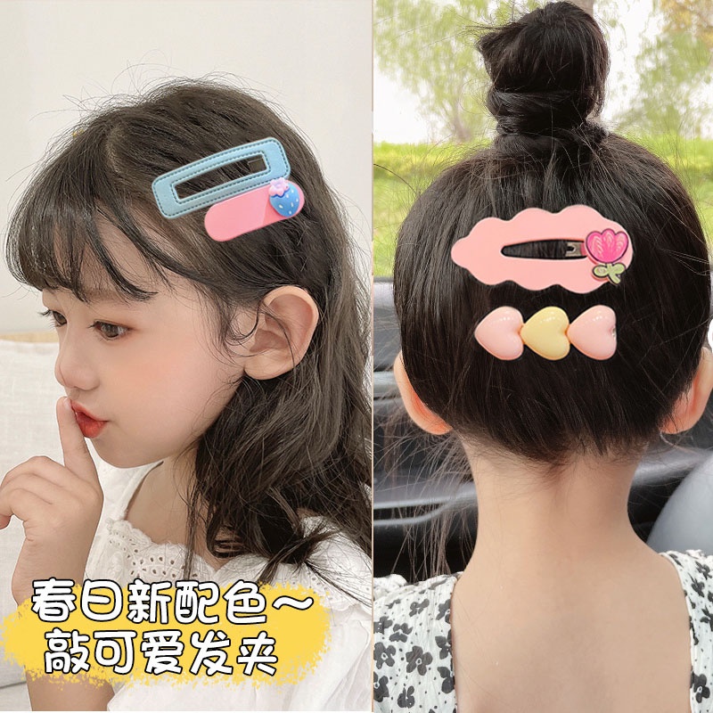 Bộ 14 Kẹp Tóc Kim Loại Hình Hoa Dễ Thương Cho Bé Gái