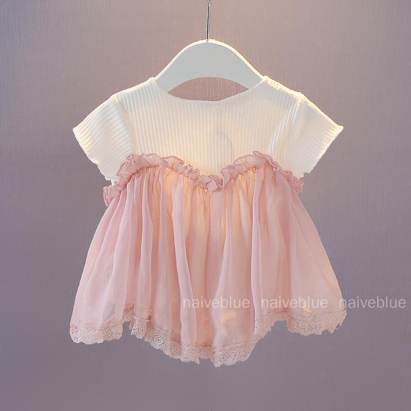 Đầm Chiffon Tay Ngắn Thời Trang Mùa Hè Xinh Xắn Cho Bé Gái