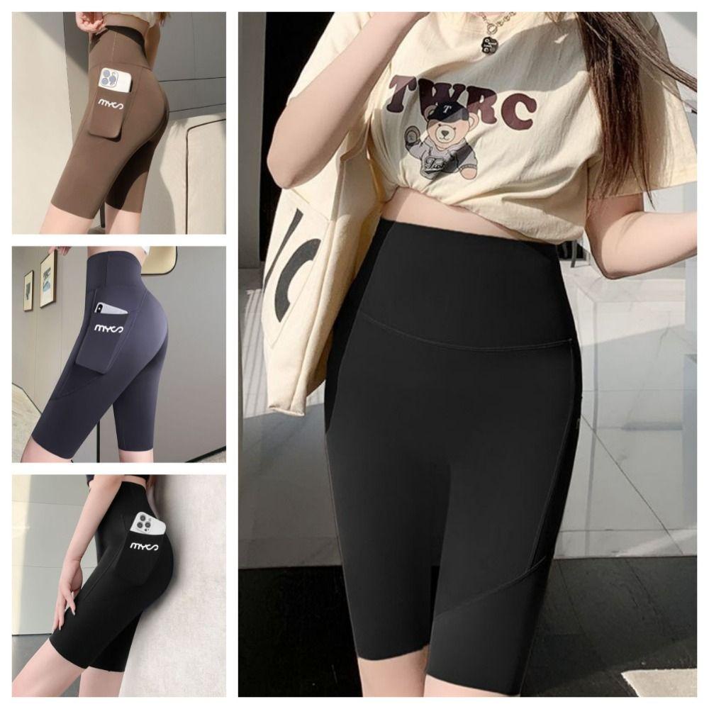 Quillan Quần Legging Lưng Cao Có Túi Ôm Dáng Thoáng Khí Co Giãn Dành Cho Nữ Chạy Bộ