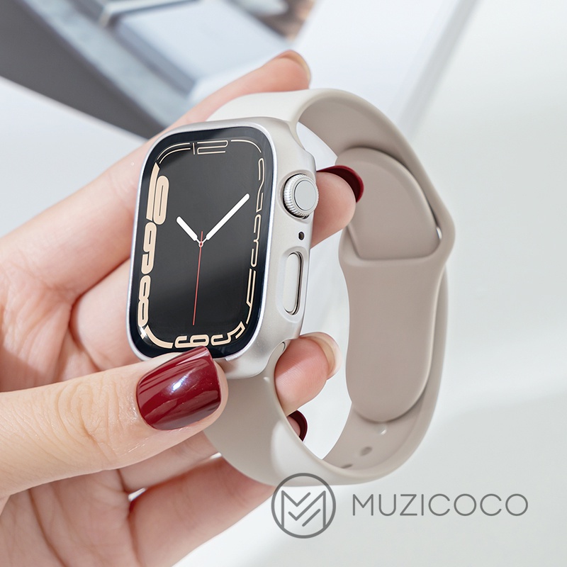 Kính Ốp Bảo Vệ Màn Hình Đồng Hồ Thông Minh Apple Watch Series 8 7 6 SE 5 4 3 45mm 41mm 44mm 40mm 42mm 38mm