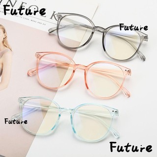 Mắt Kính Gọng Tròn Màu Xanh Dương Nhạt Phong Cách Vintage Thời Trang