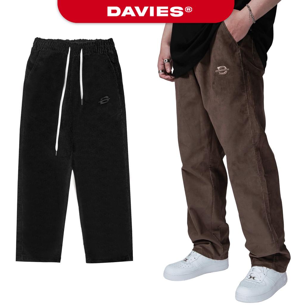 Quần dài nam nữ ống suông nhung ticke basic pant  nhiều màu thêu logo đẹp |D27-Q3