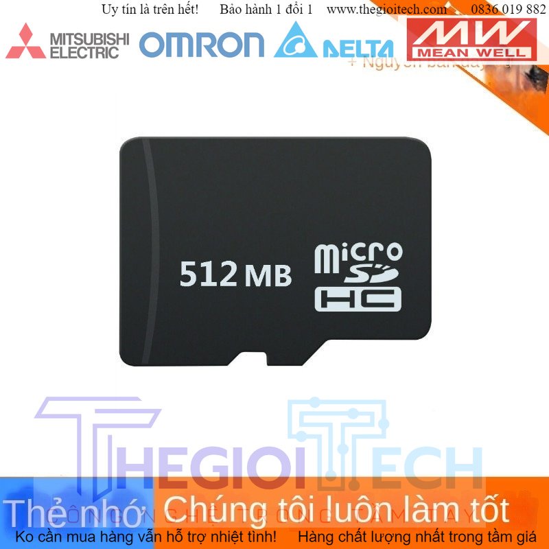 Thẻ Nhớ Micro SD 512mb / 4G nạp HMI, Lưu Data