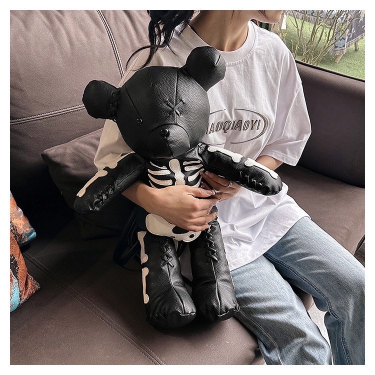 Ba Lô Hình Gấu Bông Phong Cách Harajuku Âu Mỹ Cho Nữ