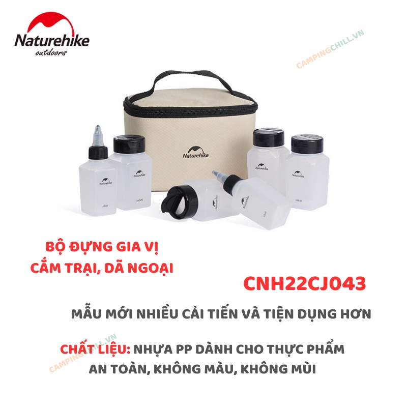 BỘ ĐỰNG GIA VỊ MẪU MỚI ĐI CẮM TRẠI NATUREHIKE CNH22CJ043