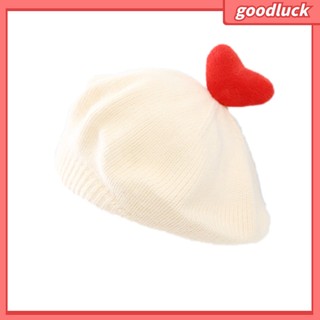 Chúc may mắn| mũ len beanie trái tim cho bé gái