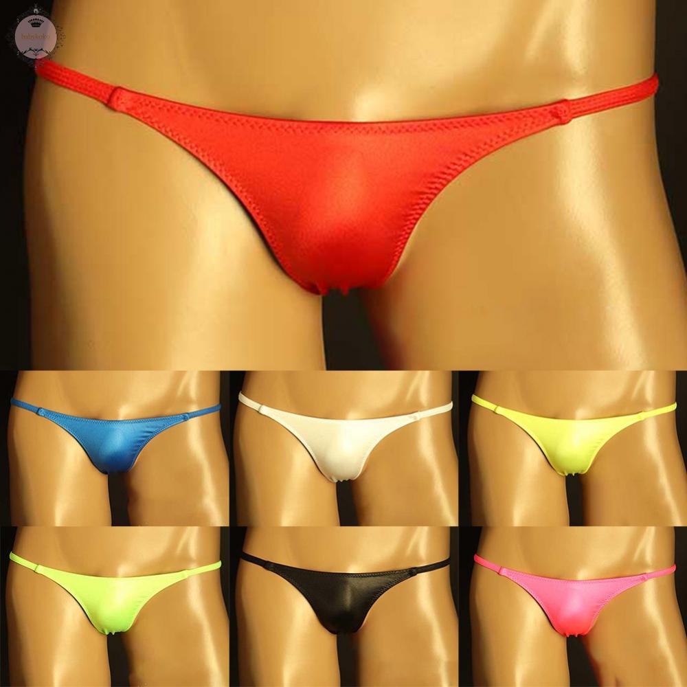 Sexy Mens Silky Low Rise Briefs Pouch Underpants Bikini Lingerie Underwears