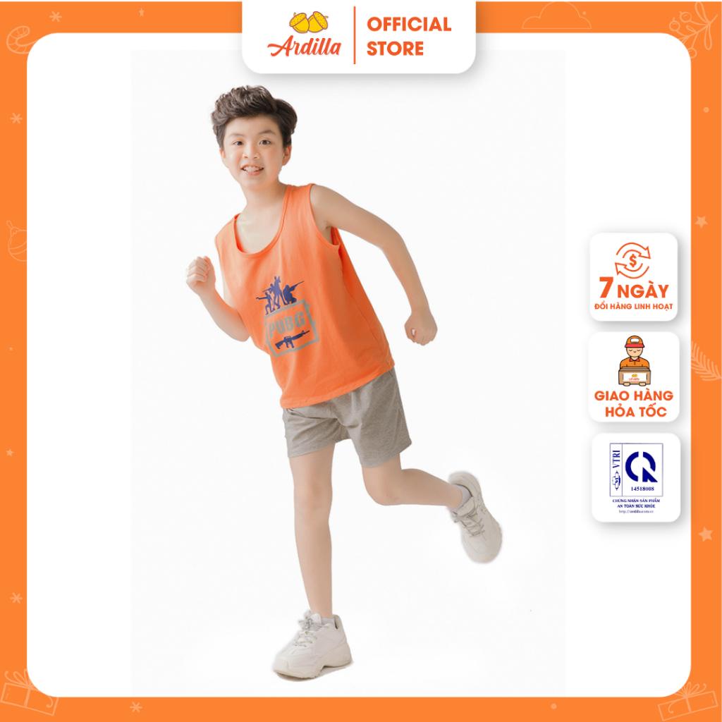 Bộ Đồ Sát Nách Bé Trai ARDILLA Họa Tiết Trò Chơi Độc Đáo, Chất Liệu Cotton Thoáng Mát Cho Bé Từ 10-15 Tuổi T122BSS20
