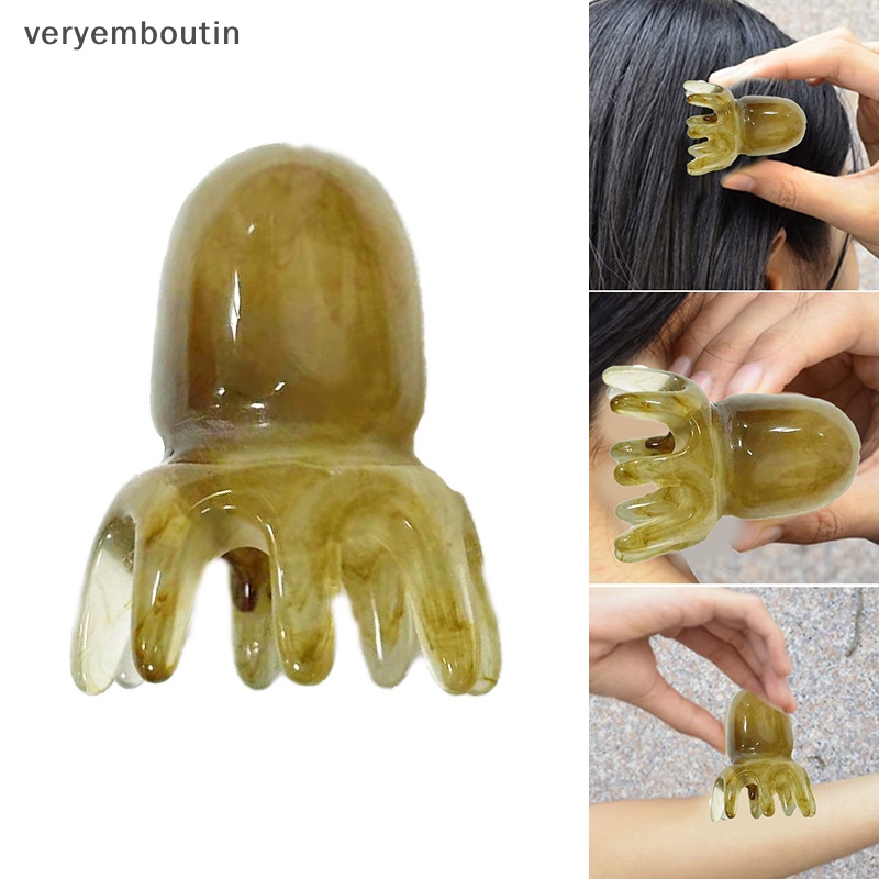 Lược Chải Mát Xa Da Đầu Bằng Nhựa Resin Hình Bạch Tuộc