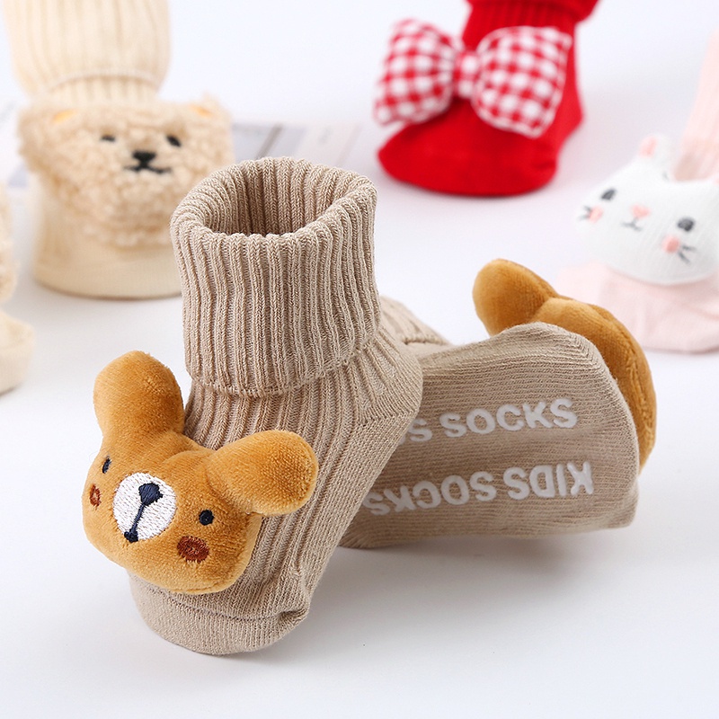 Bobora Vớ Công Chúa Chống Trượt Màu Trơn Dễ Thương Cho Bé Gái