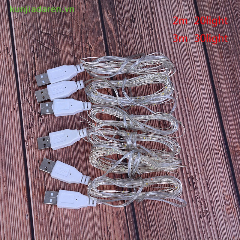 Dây Đèn Led Trang Trí 2M 20Led 3M 30Led Usb Và Phụ Kiện