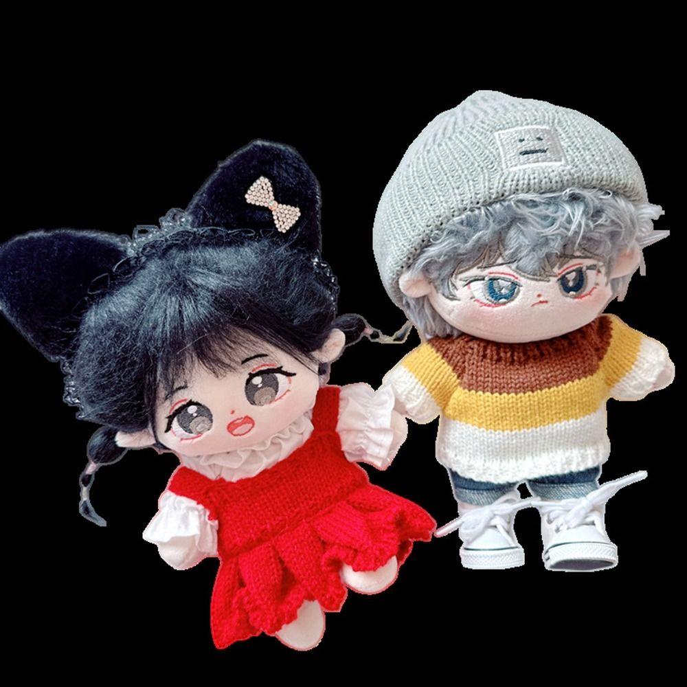 Quần Short + Áo Sweater + Băng Đô Cotton Thời Trang Xinh Xắn Cho Búp Bê 20cm
