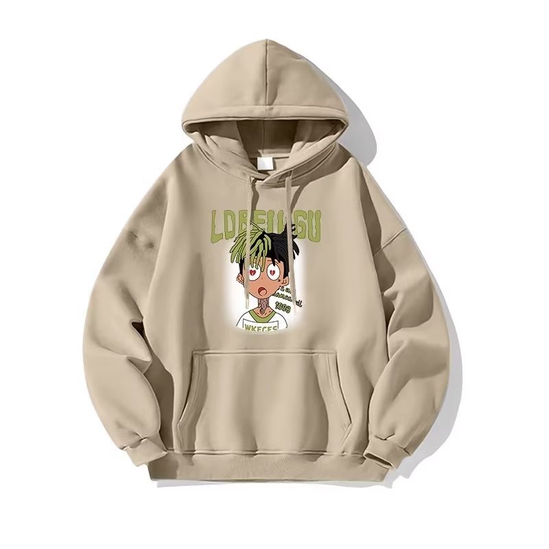 Áo Hoodie In Họa Tiết Hoạt Hình Phong Cách Hip hop Mỹ Cho Nam