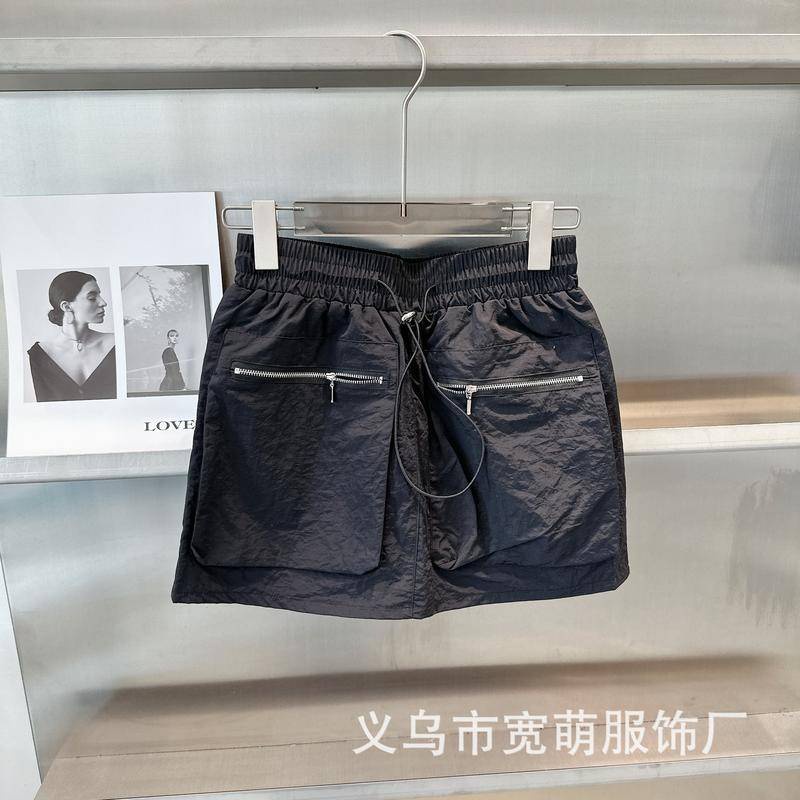 Chân Váy Lưng Cao Có Túi Và Dây Rút Thời Trang