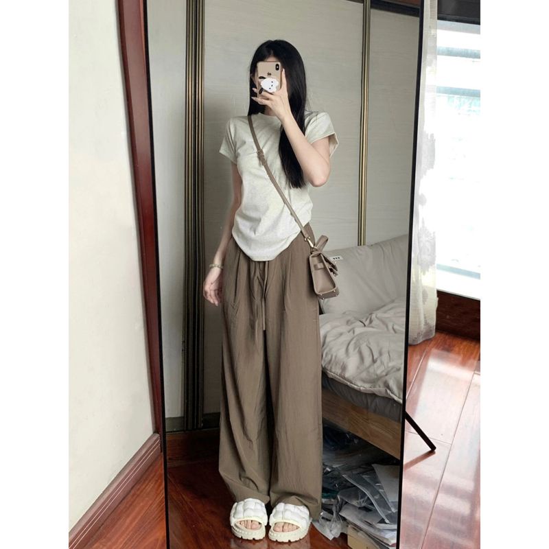 Mocho áo phông áo thun nữ croptop baby tee Thời trang hàn quốc A29J1GU