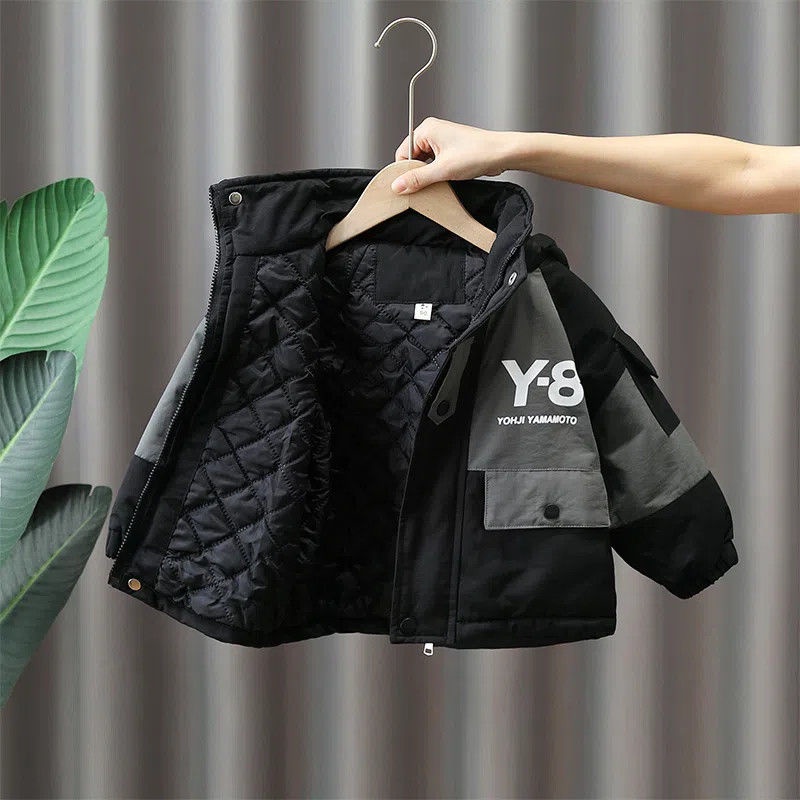 Áo Khoác parka Lót Lông Cừu Dày Dặn Thời Trang Mới 2023 Cho Bé Trai áo đệm trẻ em