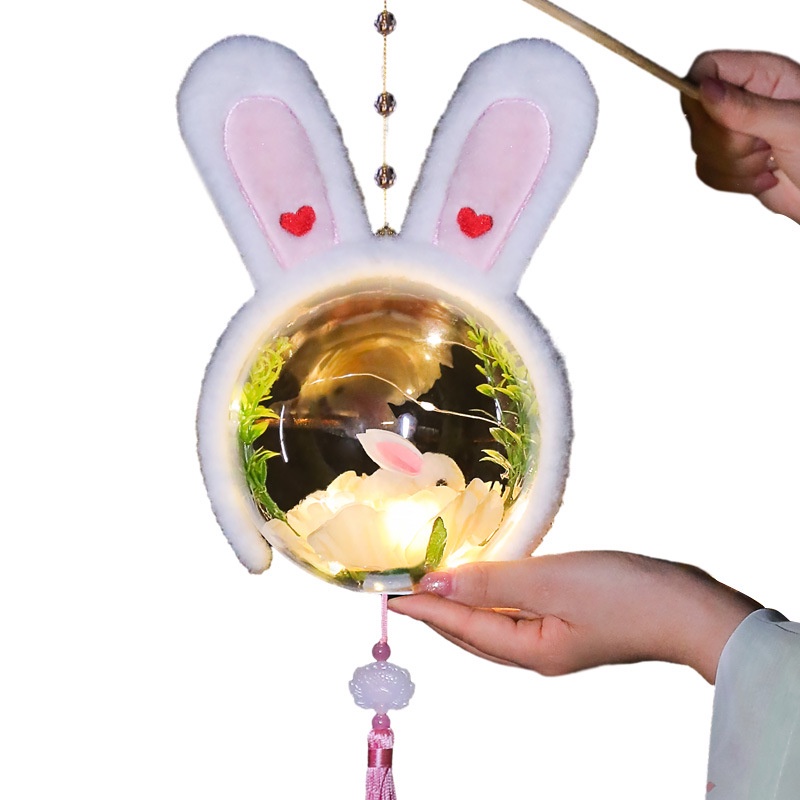 Lồng Đèn Hình Thỏ Trung Hoa Thủ Công Dùng Trang Trí