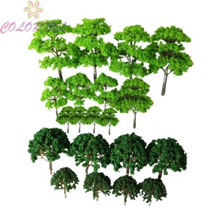 【COLORFUL】Model Tree Decorate Diorama Green Plastic Roadway Sand Table Set Train Tree