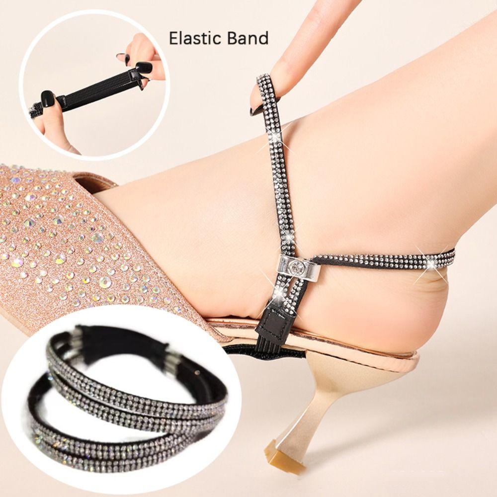 Niuyou dây giày nữ, giày trang trí gói cao gót bó dây giày, thời trang có thể điều chỉnh mắt cá chân giữ miễn phí tam giác dây giày lười nữ