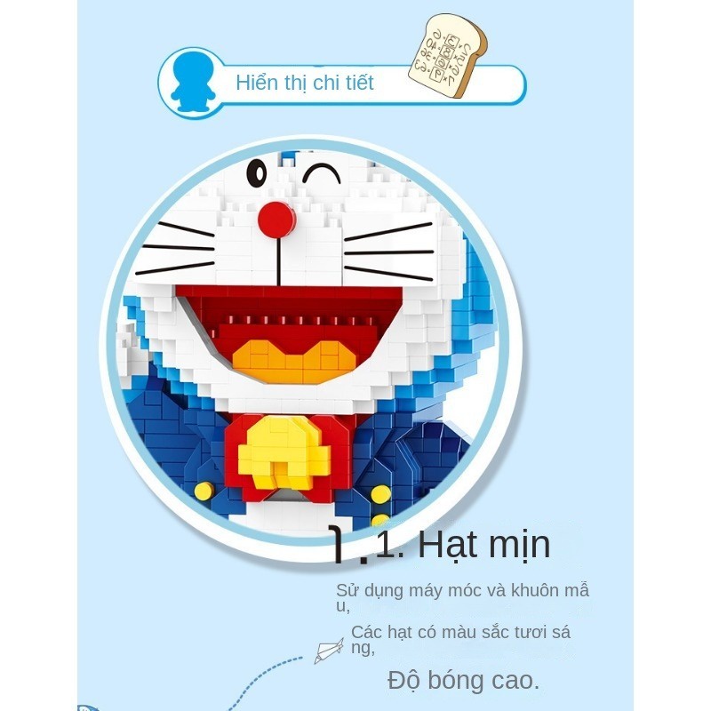 Bộ Đồ Chơi Lắp Ráp Hình Mèo Máy Doraemon Dễ Thương