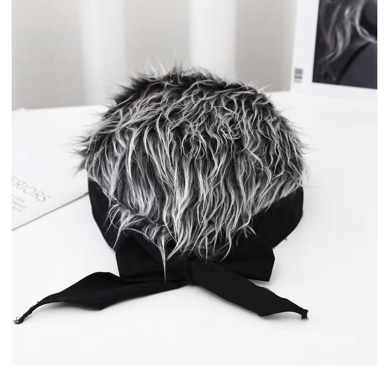 Mũ mới, tóc giả mô phỏng đẹp trai, mũ tóc ngắn, thắt nơ