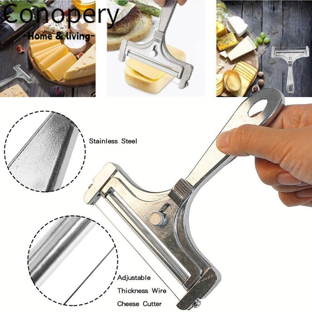 Conopery Dụng Cụ Cắt Lát Phô Mai Bằng Thép Không Gỉ Dày Dặn Có Thể Điều Chỉnh