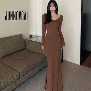 JUNNOVGAL Nữ Thời Trang Mới Gợi Cảm Đáy Đuôi Cá Mông Đầm