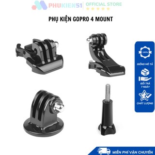Phụ kiện cơ bản 4 mount  Cho GoPro Hero 11 10 9 8 7 6 5 Go Pro, Actioncam