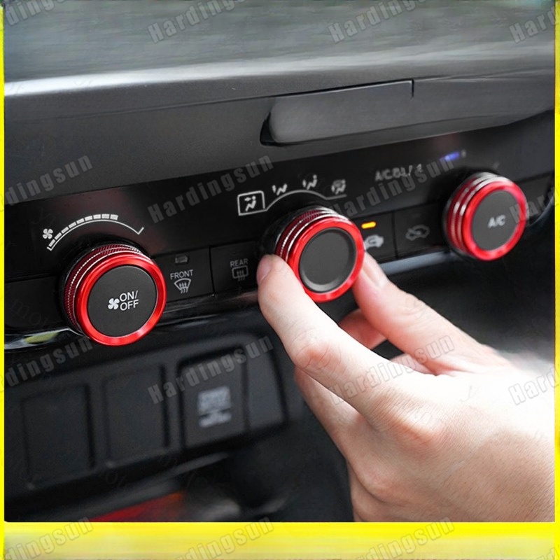 Vòng Dán Bảo Vệ Công Tắc Khởi Động Máy Lạnh Xe Hơi Honda City GN / Hatchback 2020-2022 Bằng Hợp Kim Nhôm