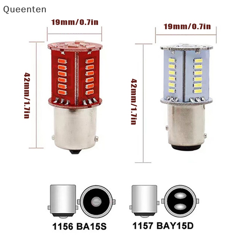 Queenten 1157 led nhấp nháy đèn phanh bóng đèn led 30 smd drl đảo chiều đỗ xe đèn hậu rẽ qt