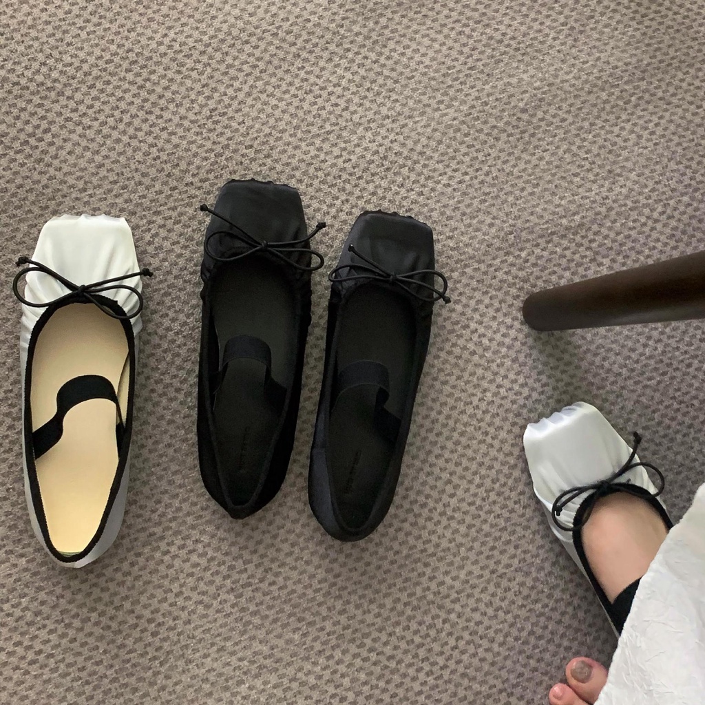 Giày Búp Bê Mary Jane Mũi Vuông Phong Cách Thời Trang Mùa Hè 2023 Mới